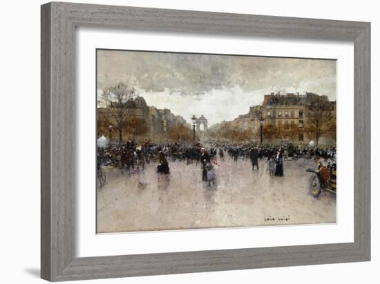 Junction near the Champs Elysee-Luigi Loir-Framed Giclee Print