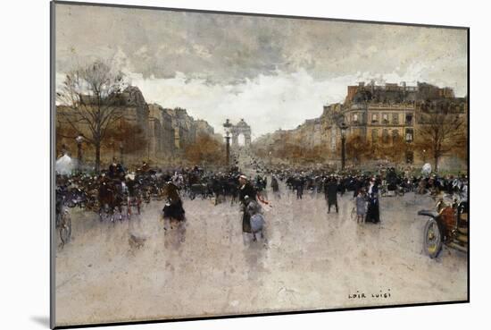 Junction near the Champs Elysee-Luigi Loir-Mounted Giclee Print