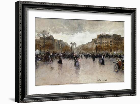 Junction near the Champs Elysee-Luigi Loir-Framed Giclee Print