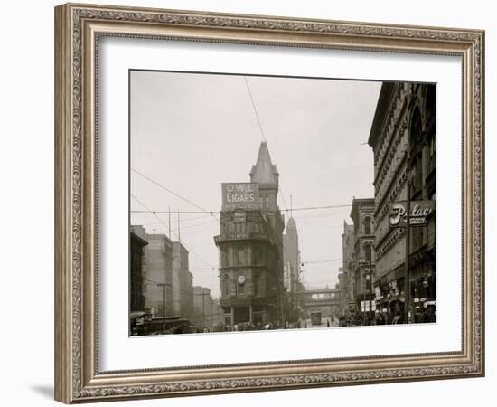 Junction of Main and Delaware Sts., Kansas City, Mo.-null-Framed Photo