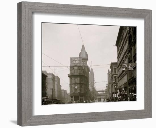 Junction of Main and Delaware Sts., Kansas City, Mo.-null-Framed Photo