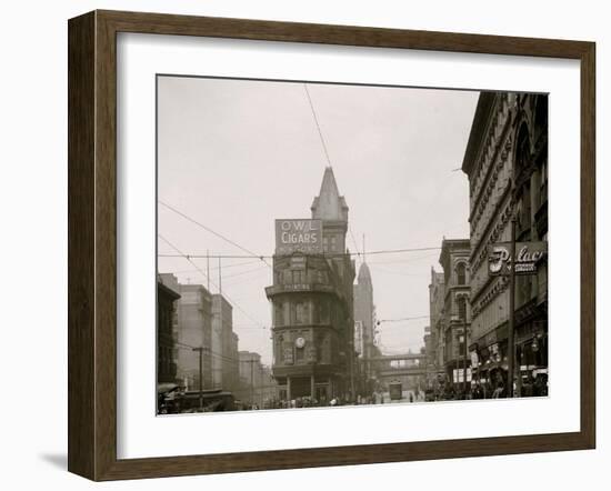 Junction of Main and Delaware Sts., Kansas City, Mo.-null-Framed Photo