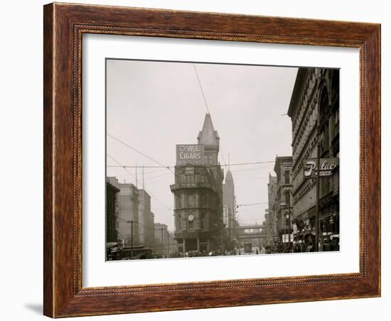 Junction of Main and Delaware Sts., Kansas City, Mo.-null-Framed Photo