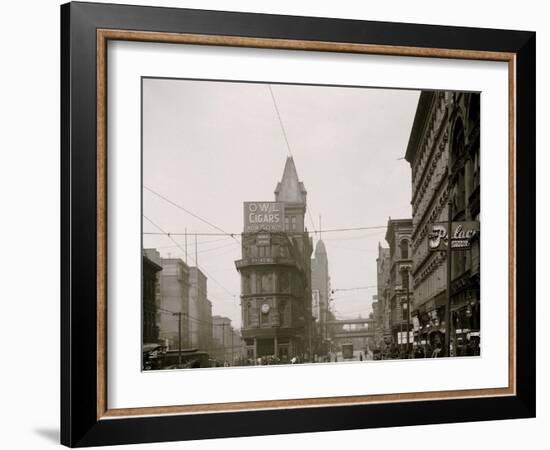 Junction of Main and Delaware Sts., Kansas City, Mo.-null-Framed Photo