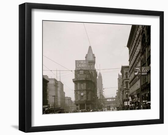 Junction of Main and Delaware Sts., Kansas City, Mo.-null-Framed Photo