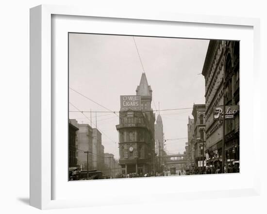 Junction of Main and Delaware Sts., Kansas City, Mo.-null-Framed Photo