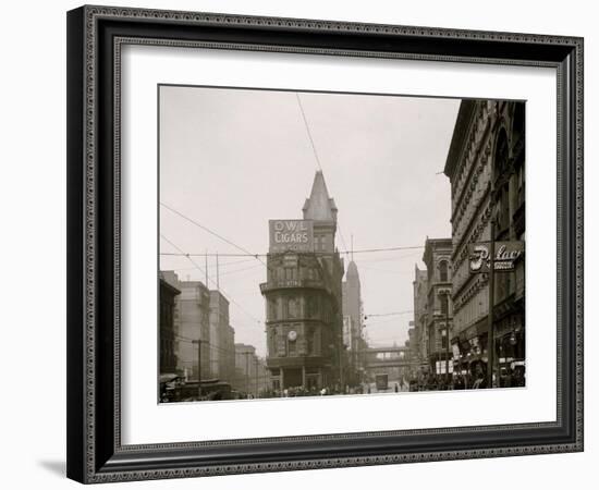 Junction of Main and Delaware Sts., Kansas City, Mo.-null-Framed Photo