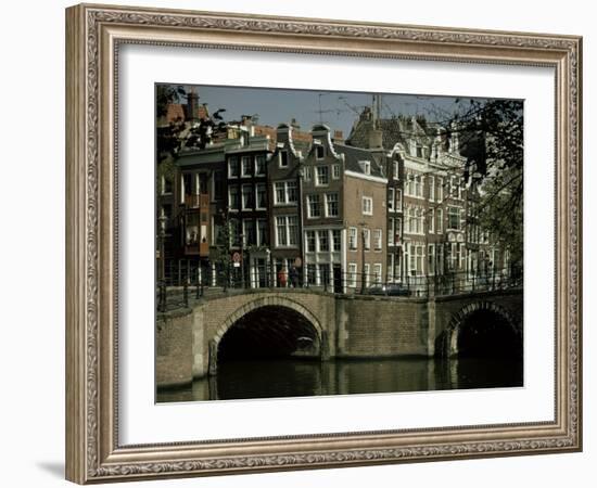 Junction of Reguliersgracht and Keizersgracht Canals, Amsterdam, Holland-Adam Woolfitt-Framed Photographic Print