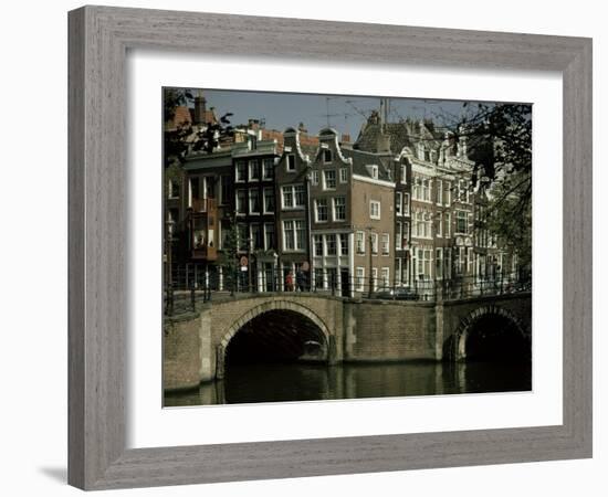 Junction of Reguliersgracht and Keizersgracht Canals, Amsterdam, Holland-Adam Woolfitt-Framed Photographic Print