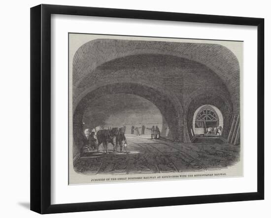 Junction of the Great Northern Railway at King'S-Cross with the Metropolitan Railway-null-Framed Giclee Print