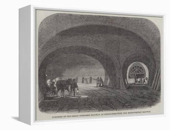 Junction of the Great Northern Railway at King'S-Cross with the Metropolitan Railway-null-Framed Premier Image Canvas