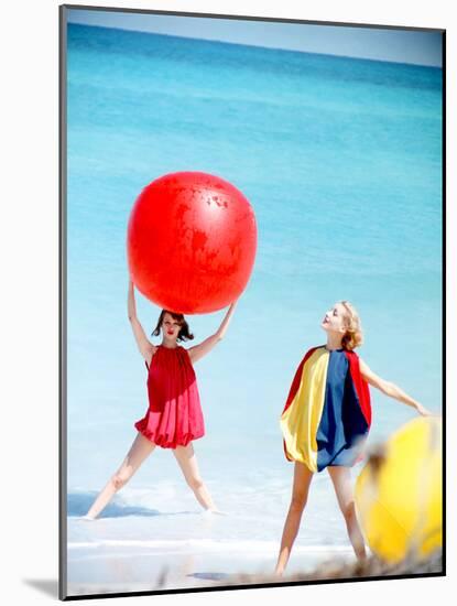 June 1956: Girls Modeling Beach Fashions in Cuba-Gordon Parks-Mounted Photographic Print