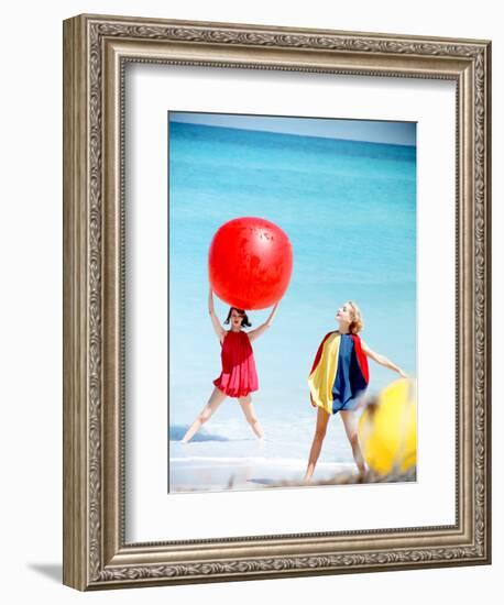 June 1956: Girls Modeling Beach Fashions in Cuba-Gordon Parks-Framed Photographic Print