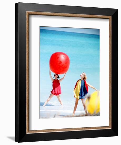 June 1956: Girls Modeling Beach Fashions in Cuba-Gordon Parks-Framed Photographic Print