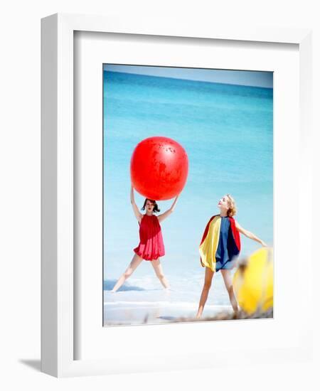 June 1956: Girls Modeling Beach Fashions in Cuba-Gordon Parks-Framed Photographic Print