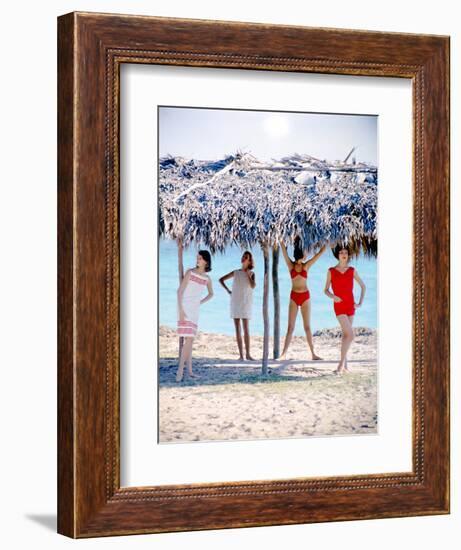 June 1956: Girls Modeling Beach Fashions in Cuba-Gordon Parks-Framed Photographic Print