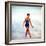 June 1956: Woman in Polka-Dot Swimsuit Modeling Beach Fashions in Cuba-Gordon Parks-Framed Photographic Print