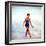 June 1956: Woman in Polka-Dot Swimsuit Modeling Beach Fashions in Cuba-Gordon Parks-Framed Photographic Print