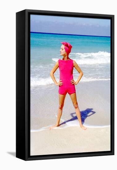 June 1956: Woman Modeling Beach Fashions in Cuba-Gordon Parks-Framed Premier Image Canvas