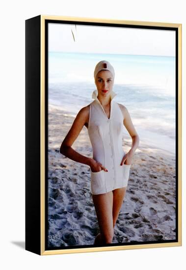 June 1956: Woman Modeling Beach Fashions in Cuba-Gordon Parks-Framed Premier Image Canvas