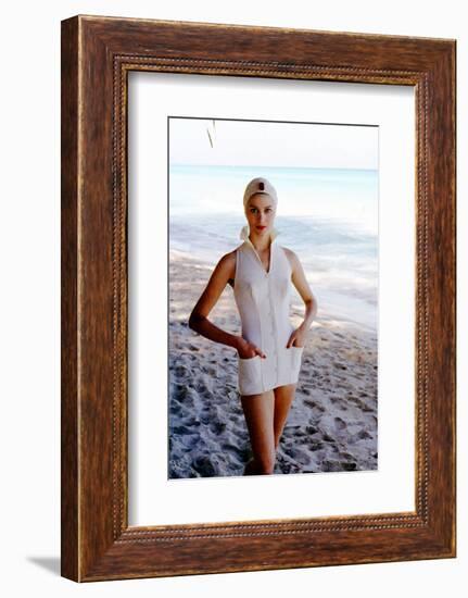 June 1956: Woman Modeling Beach Fashions in Cuba-Gordon Parks-Framed Photographic Print