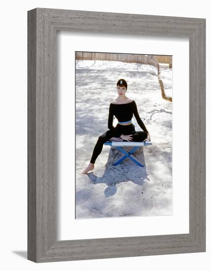 June 1956: Woman Modeling Beach Fashions in Cuba-Gordon Parks-Framed Photographic Print