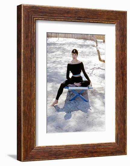 June 1956: Woman Modeling Beach Fashions in Cuba-Gordon Parks-Framed Photographic Print