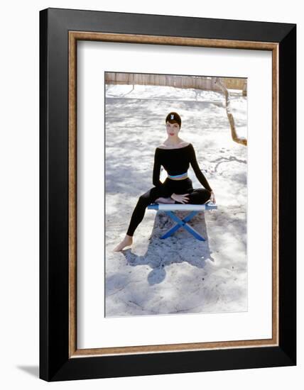 June 1956: Woman Modeling Beach Fashions in Cuba-Gordon Parks-Framed Photographic Print