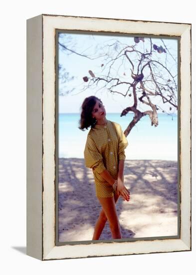 June 1956: Woman Modeling Beach Fashions in Cuba-Gordon Parks-Framed Premier Image Canvas