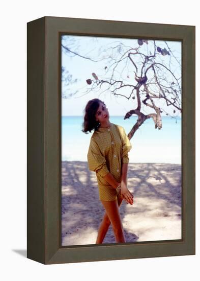 June 1956: Woman Modeling Beach Fashions in Cuba-Gordon Parks-Framed Premier Image Canvas