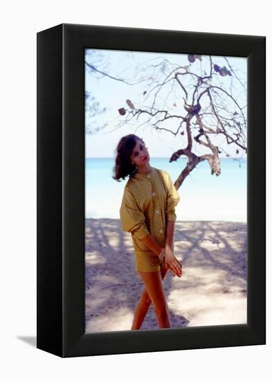 June 1956: Woman Modeling Beach Fashions in Cuba-Gordon Parks-Framed Premier Image Canvas