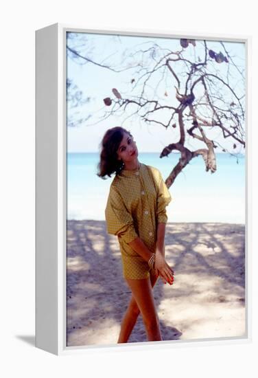 June 1956: Woman Modeling Beach Fashions in Cuba-Gordon Parks-Framed Premier Image Canvas