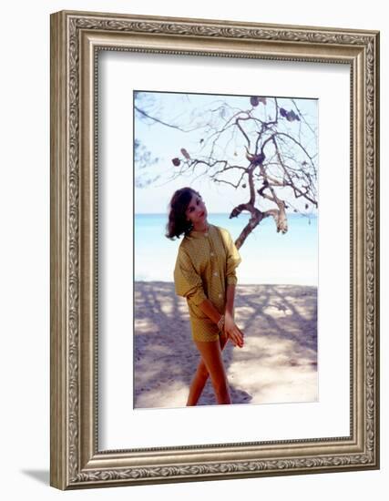 June 1956: Woman Modeling Beach Fashions in Cuba-Gordon Parks-Framed Photographic Print