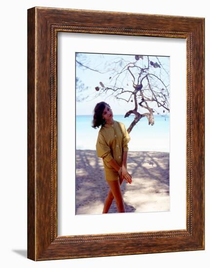 June 1956: Woman Modeling Beach Fashions in Cuba-Gordon Parks-Framed Photographic Print