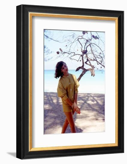 June 1956: Woman Modeling Beach Fashions in Cuba-Gordon Parks-Framed Photographic Print