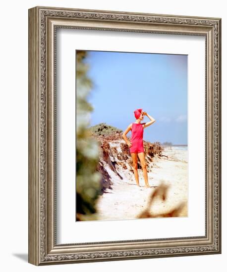 June 1956: Woman Modeling Beach Fashions in Cuba-Gordon Parks-Framed Photographic Print