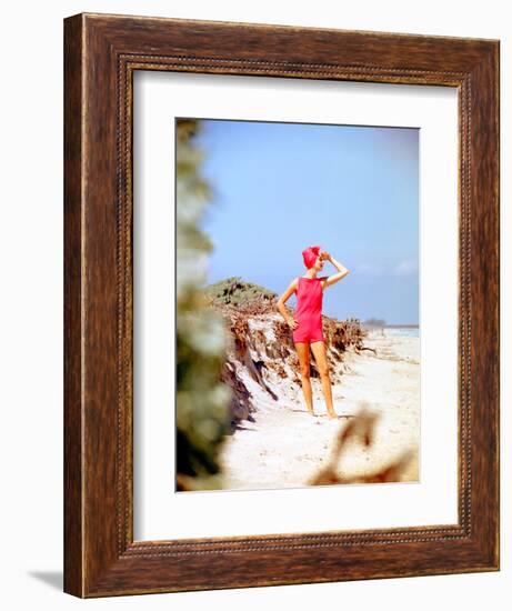 June 1956: Woman Modeling Beach Fashions in Cuba-Gordon Parks-Framed Photographic Print