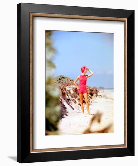 June 1956: Woman Modeling Beach Fashions in Cuba-Gordon Parks-Framed Photographic Print