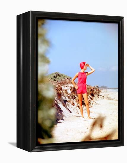 June 1956: Woman Modeling Beach Fashions in Cuba-Gordon Parks-Framed Premier Image Canvas