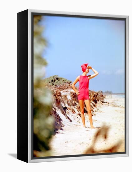 June 1956: Woman Modeling Beach Fashions in Cuba-Gordon Parks-Framed Premier Image Canvas