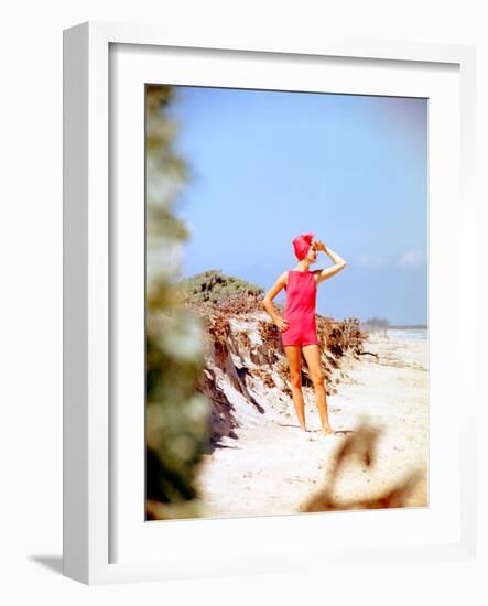 June 1956: Woman Modeling Beach Fashions in Cuba-Gordon Parks-Framed Photographic Print