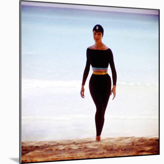 June 1956: Woman Modeling Beach Fashions in Cuba-Gordon Parks-Mounted Photographic Print