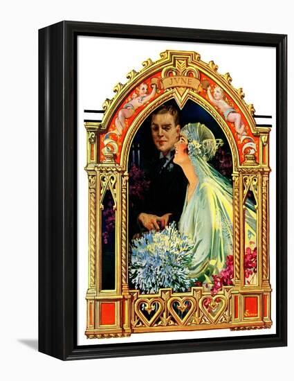 "June Bridal Couple,"June 22, 1929-Elbert Mcgran Jackson-Framed Premier Image Canvas