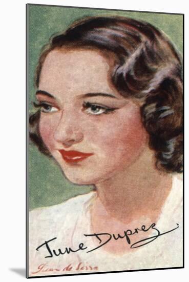 June Duprez, (1918-198), British Film Actress, 20th Century-null-Mounted Giclee Print