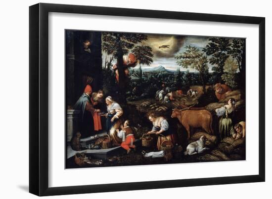 June' (From the Series 'The Seasons), Late 16th or Early 17th Century-Leandro Bassano-Framed Giclee Print