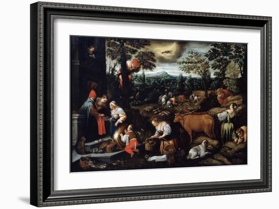 June' (From the Series 'The Seasons), Late 16th or Early 17th Century-Leandro Bassano-Framed Giclee Print