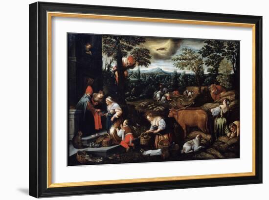 June' (From the Series 'The Seasons), Late 16th or Early 17th Century-Leandro Bassano-Framed Giclee Print