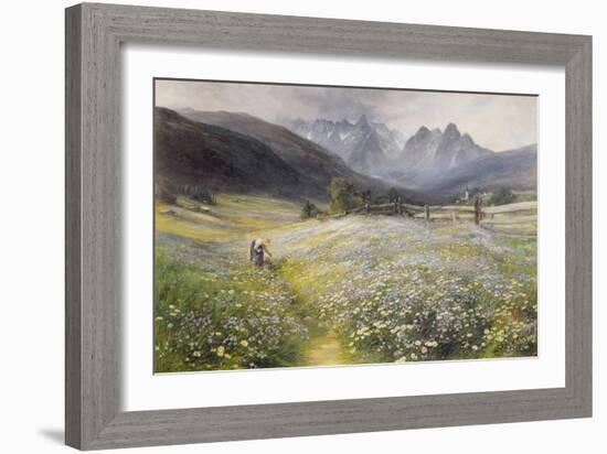 June in the Austrian Tyrol-John MacWhirter-Framed Giclee Print