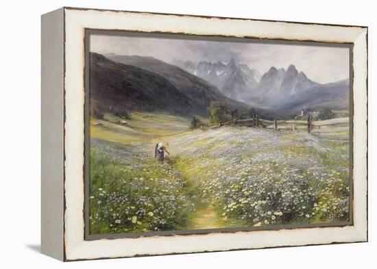 June in the Austrian Tyrol-John MacWhirter-Framed Premier Image Canvas