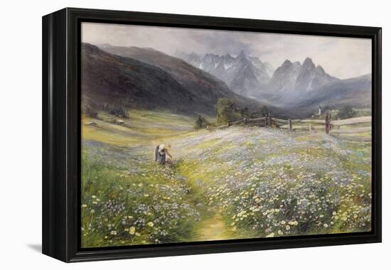 June in the Austrian Tyrol-John MacWhirter-Framed Premier Image Canvas